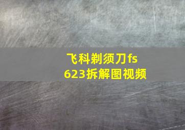 飞科剃须刀fs623拆解图视频