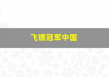 飞镖冠军中国