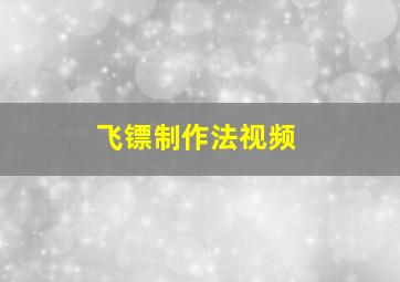 飞镖制作法视频