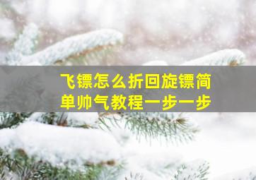 飞镖怎么折回旋镖简单帅气教程一步一步