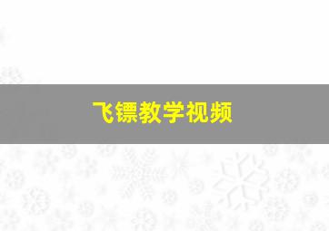 飞镖教学视频