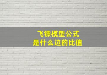 飞镖模型公式是什么边的比值