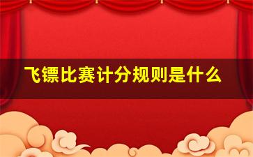 飞镖比赛计分规则是什么