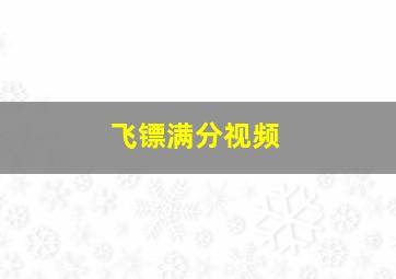 飞镖满分视频