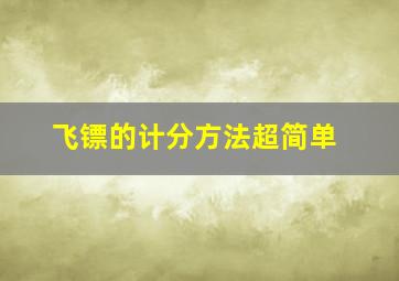 飞镖的计分方法超简单