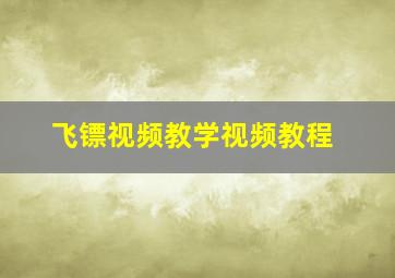 飞镖视频教学视频教程