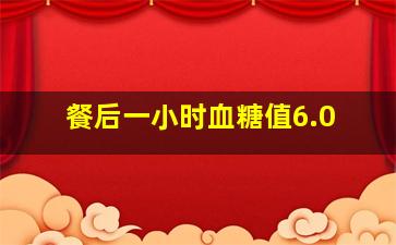 餐后一小时血糖值6.0