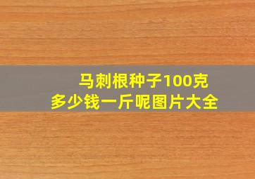 马刺根种子100克多少钱一斤呢图片大全