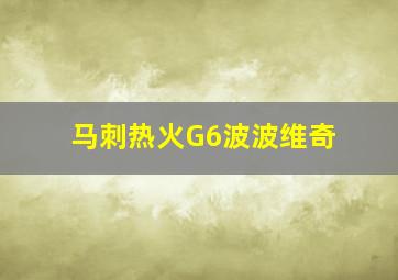 马刺热火G6波波维奇