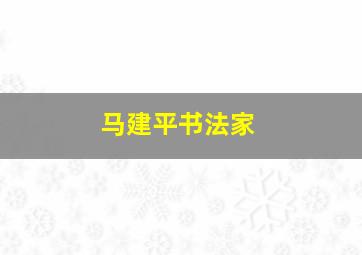 马建平书法家