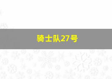 骑士队27号