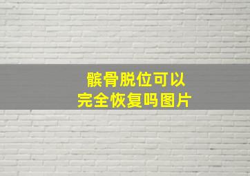 髌骨脱位可以完全恢复吗图片