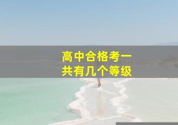 高中合格考一共有几个等级