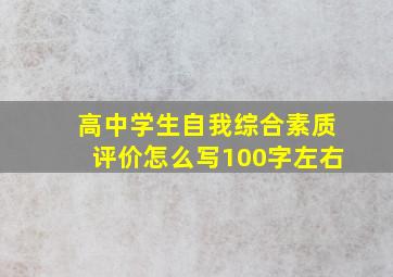 高中学生自我综合素质评价怎么写100字左右