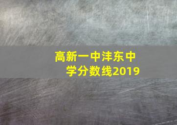 高新一中沣东中学分数线2019