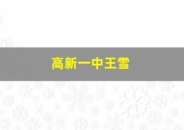 高新一中王雪