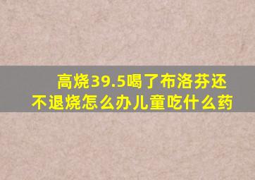 高烧39.5喝了布洛芬还不退烧怎么办儿童吃什么药