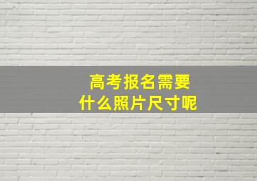 高考报名需要什么照片尺寸呢