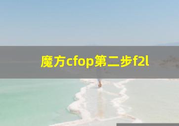 魔方cfop第二步f2l