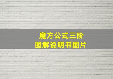 魔方公式三阶图解说明书图片