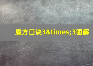 魔方口诀3×3图解