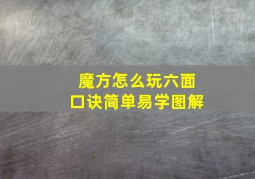 魔方怎么玩六面口诀简单易学图解