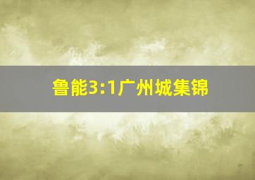 鲁能3:1广州城集锦