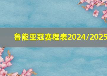 鲁能亚冠赛程表2024/2025