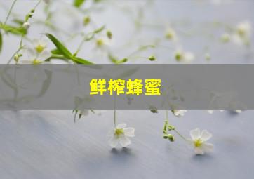 鲜榨蜂蜜