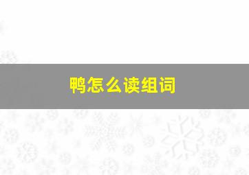 鸭怎么读组词