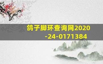 鸽子脚环查询网2020-24-0171384