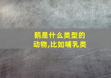 鹅是什么类型的动物,比如哺乳类