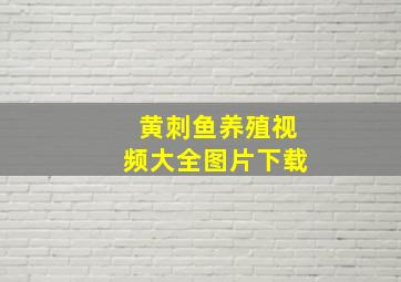 黄刺鱼养殖视频大全图片下载