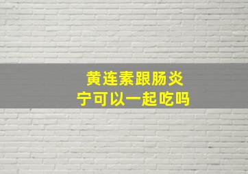 黄连素跟肠炎宁可以一起吃吗