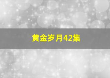 黄金岁月42集