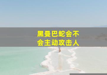 黑曼巴蛇会不会主动攻击人