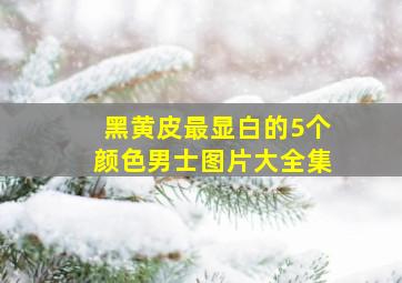 黑黄皮最显白的5个颜色男士图片大全集