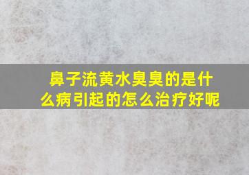 鼻子流黄水臭臭的是什么病引起的怎么治疗好呢