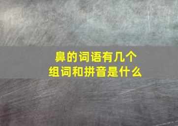 鼻的词语有几个组词和拼音是什么