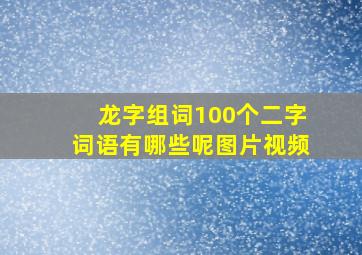 龙字组词100个二字词语有哪些呢图片视频