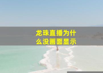 龙珠直播为什么没画面显示