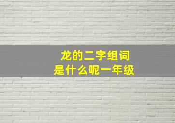 龙的二字组词是什么呢一年级