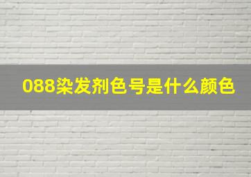 088染发剂色号是什么颜色