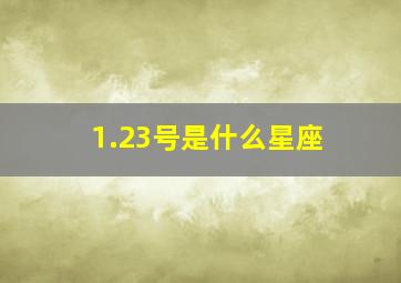 1.23号是什么星座