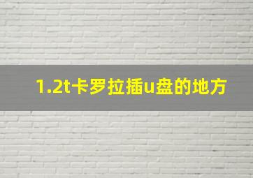 1.2t卡罗拉插u盘的地方