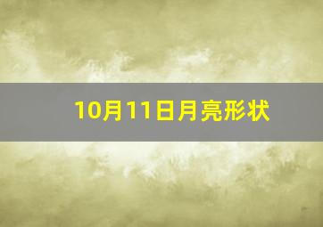 10月11日月亮形状