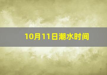 10月11日潮水时间