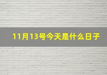 11月13号今天是什么日子