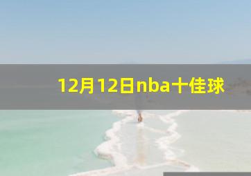 12月12日nba十佳球