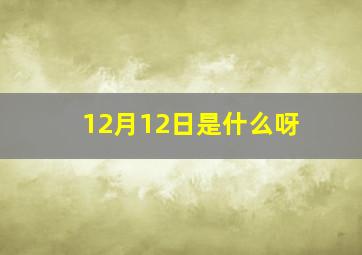 12月12日是什么呀